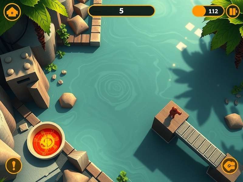 Blessed Waters Trek gameplay screenshot showing water exploration